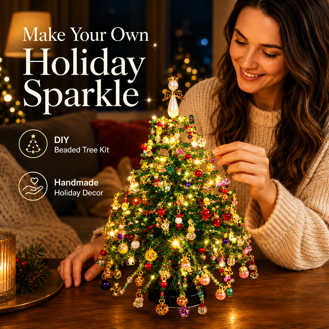 ✨Want unique holiday decor no one else has? Make your own Mini Beaded Christmas Tree🎄