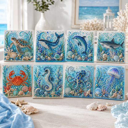 The Perfect Ocean Lover Gift Ocean Theme Pearl Art DIY Kit