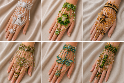 Enchanted Forest: Guardians & Shadows – DIY Beaded Hand Bracelet
