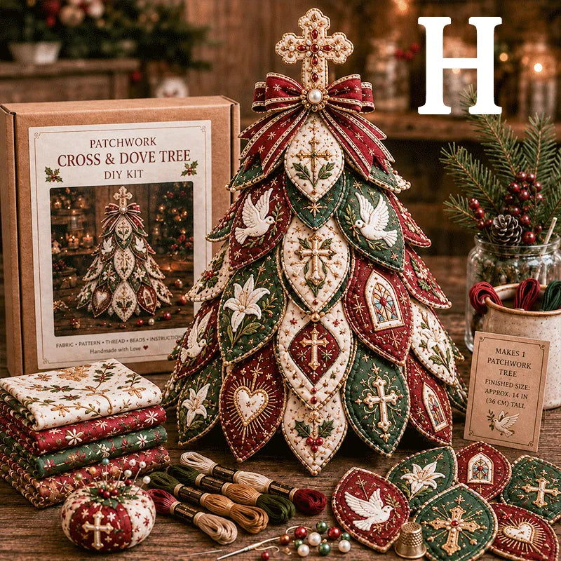✝️Religious-Themed Beaded & Quilted Christmas Tree DIY Kit