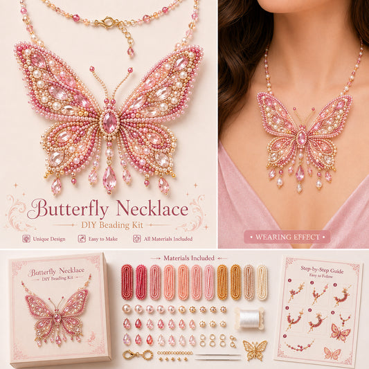 🎁 Wearable Art DIY Beaded Necklace Kit – 12 Statement Designs