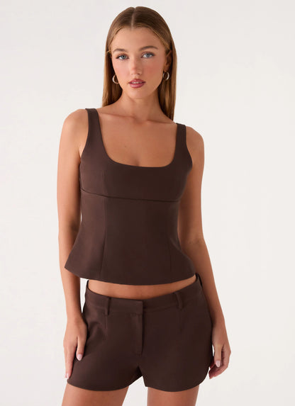 Oslo Mini Shorts - Chocolate