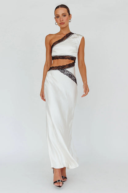 Mahli One-Shoulder Maxi Dress Champagne