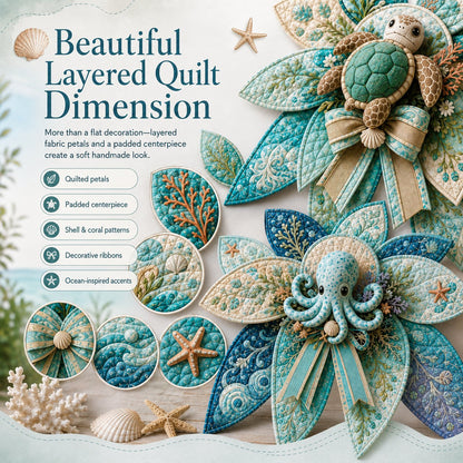 🧵🌊 Turn a few pieces of fabric into a BIG piece of coastal magic! 🐚💙