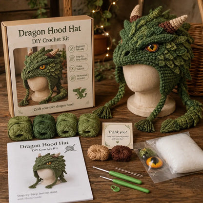 🔥Last Day 50% OFF - 🧵Fantasy Hood Hat DIY Crochet Kit – Create Your Own Magical Wearable Character Hat