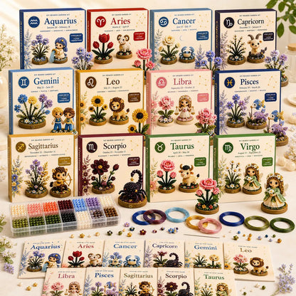 12 Zodiac Signs DIY Beaded Garden Craft Kit