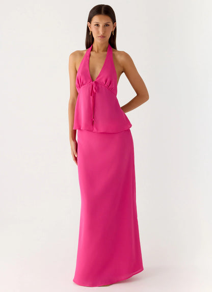 Ashlea Maxi Skirt - Fuchsia