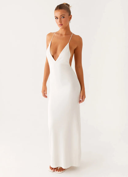 Yalina Knit Maxi Dress - Ivory