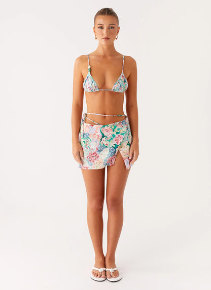 Miradelle Wrap Mini Skirt - Santorini Floral