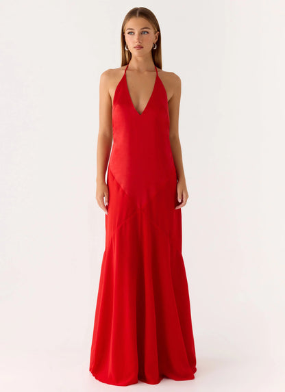 Leilah Maxi Dress - Cherry