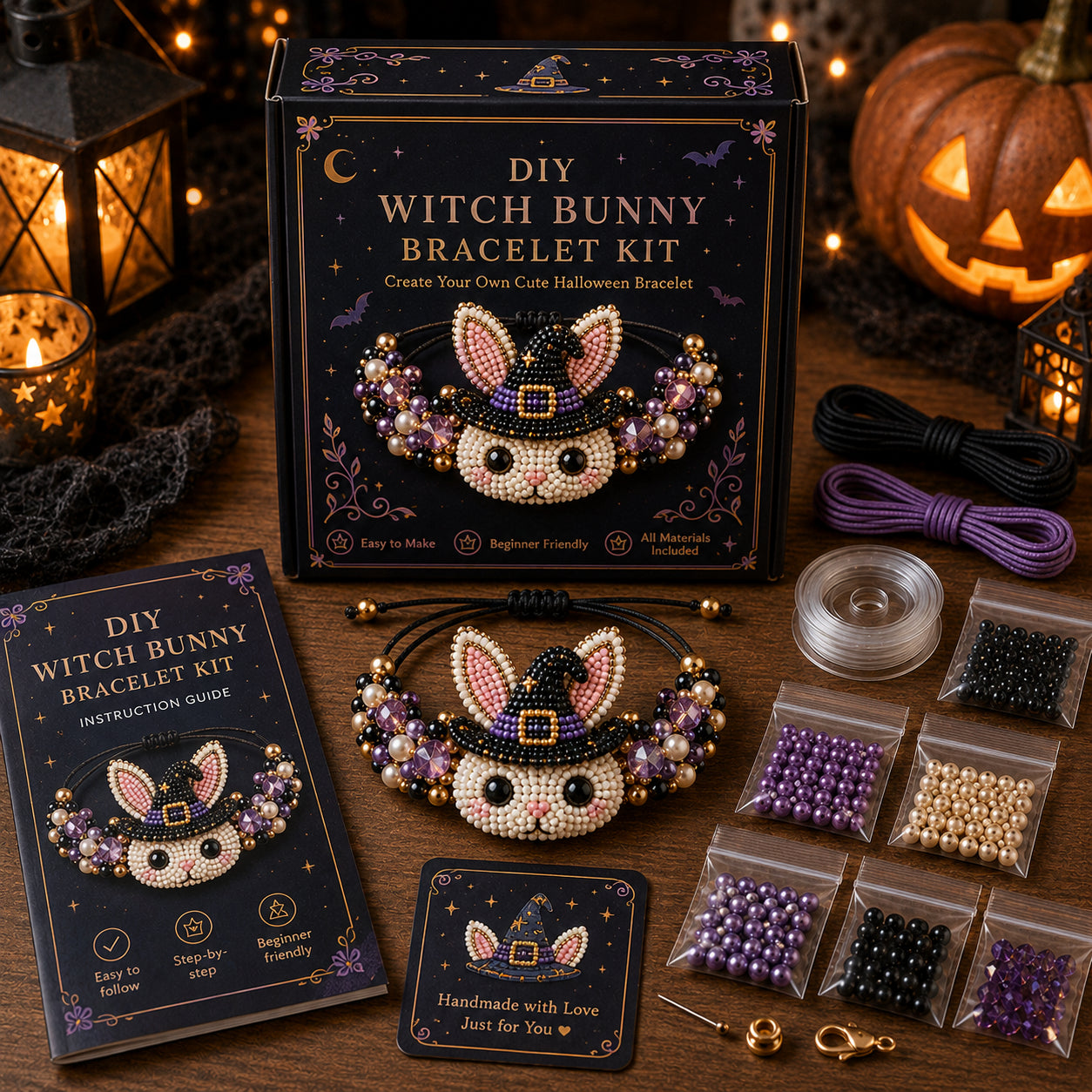🎃 DIY Halloween Beaded Bracelet Kit