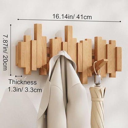 🎹Wall-Mounted Wooden Coat Rack 🎹Piano Key Style Design