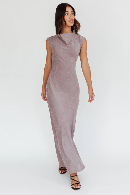 Maysa Cowl Back Maxi Dress Cloud