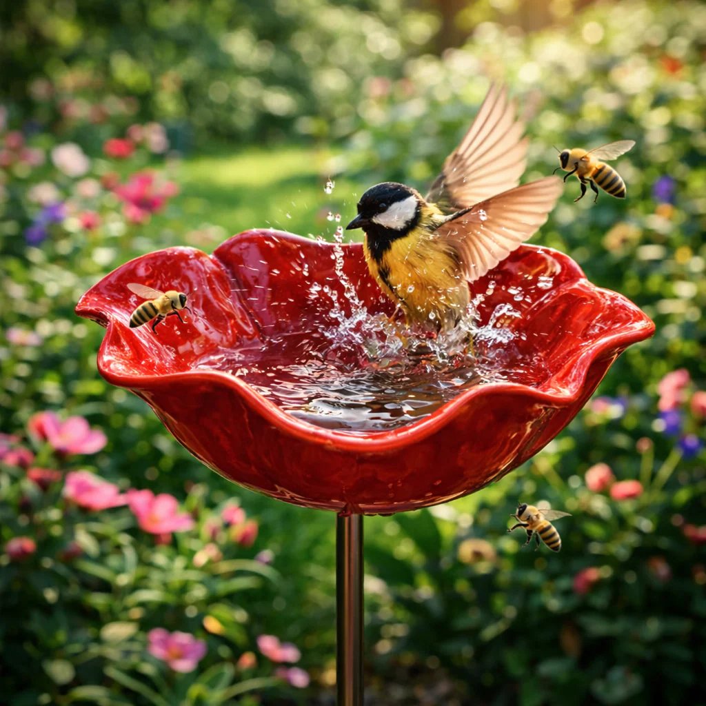 🐦Handcrafted Outdoor Metal Flower Garden Stakes
