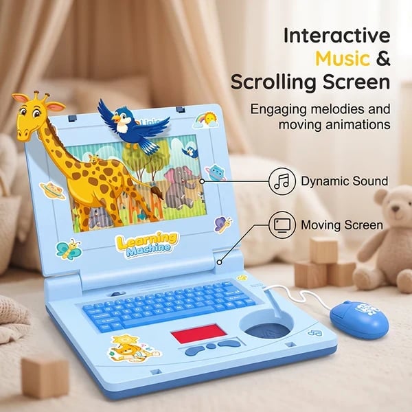 💻🌈 Interactive Simulation Toy Laptop – Learning Through Play Starts Here!