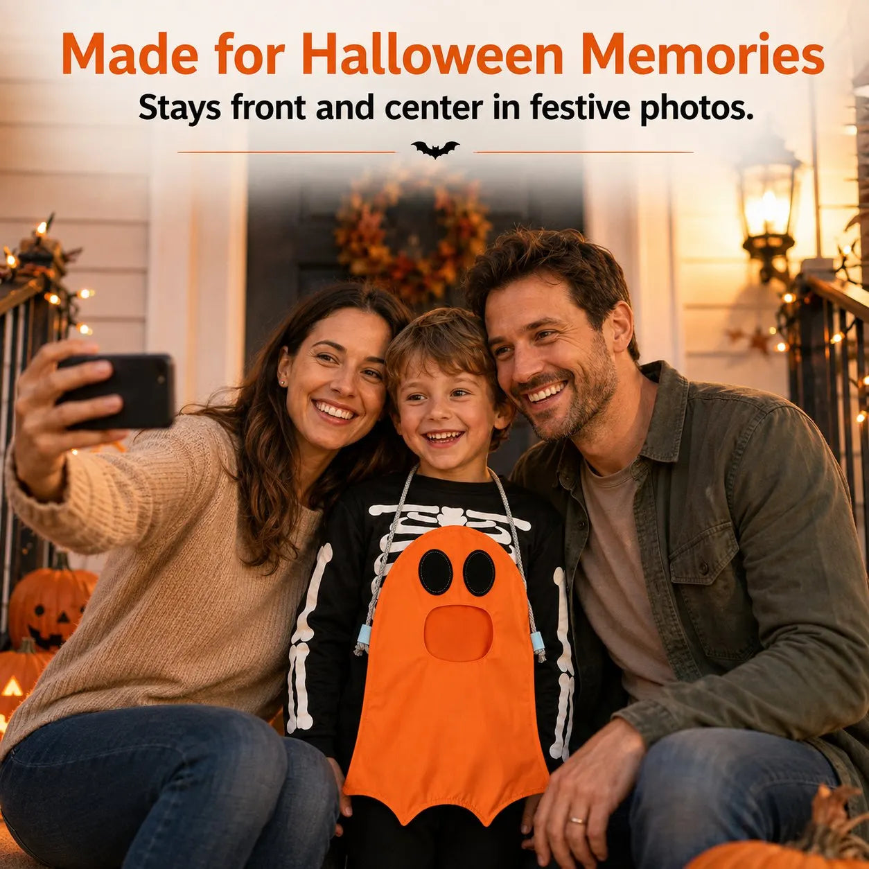 👻 Hands-Free “Feed the Ghost” Halloween Treat Bag for Kids  🎃🍬
