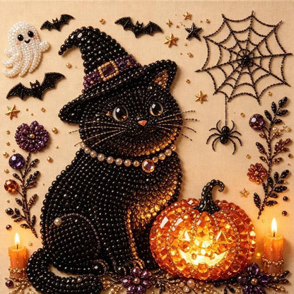 LAST DAY 50% OFF - Halloween Pearl Diamond Art DIY Kit (No Mess, Beginner)