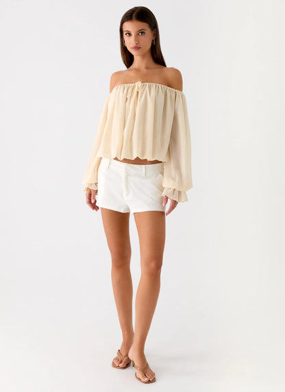 Sandali Off Shoulder Top - Cream