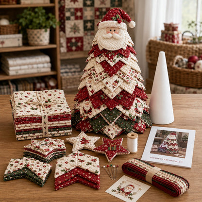 🎄🎅DIY Quilted Santa Christmas Tree Kit🎁