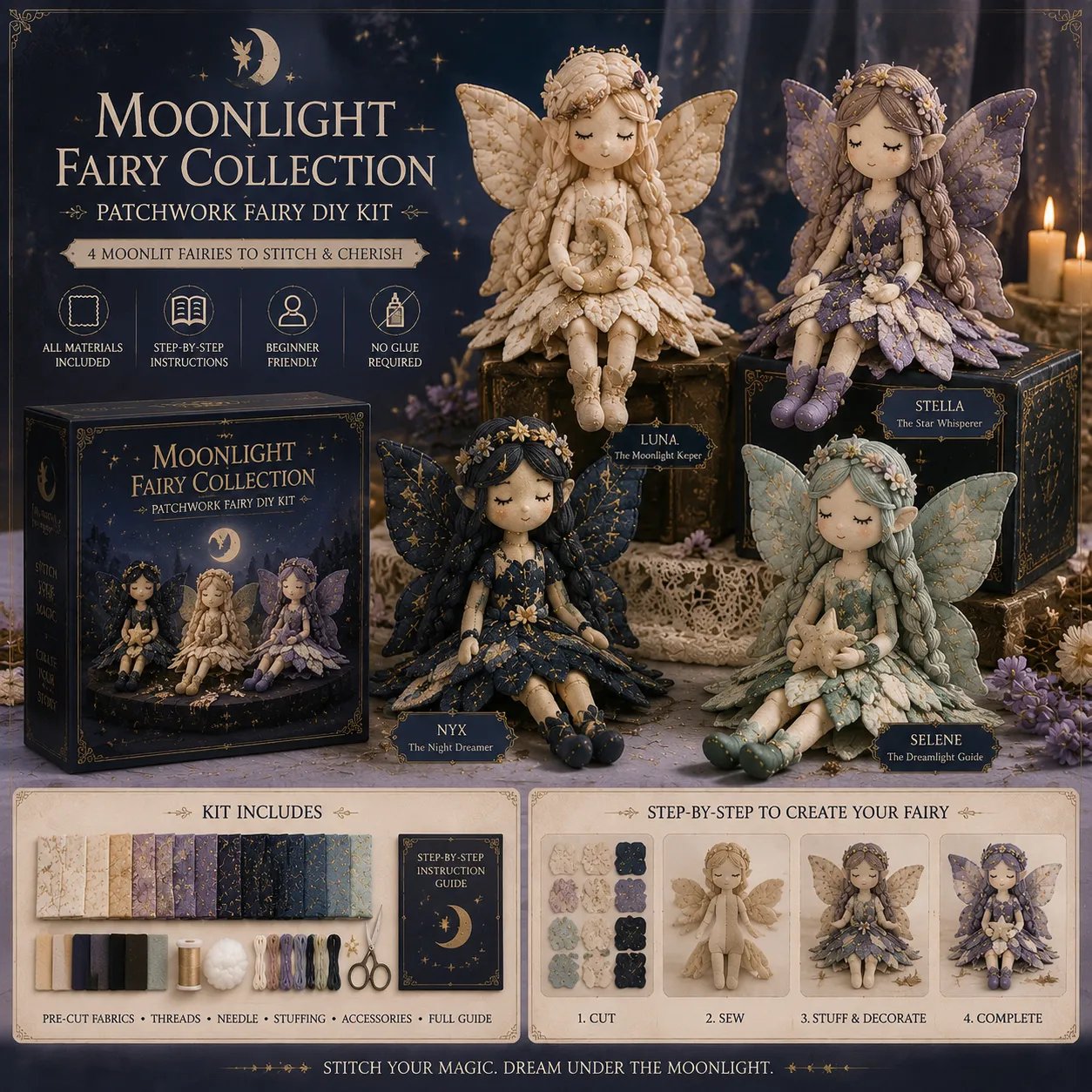 🧵🎁Fairy Patchwork DIY Collection