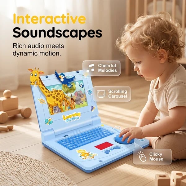 💻🌈 Interactive Simulation Toy Laptop – Learning Through Play Starts Here!