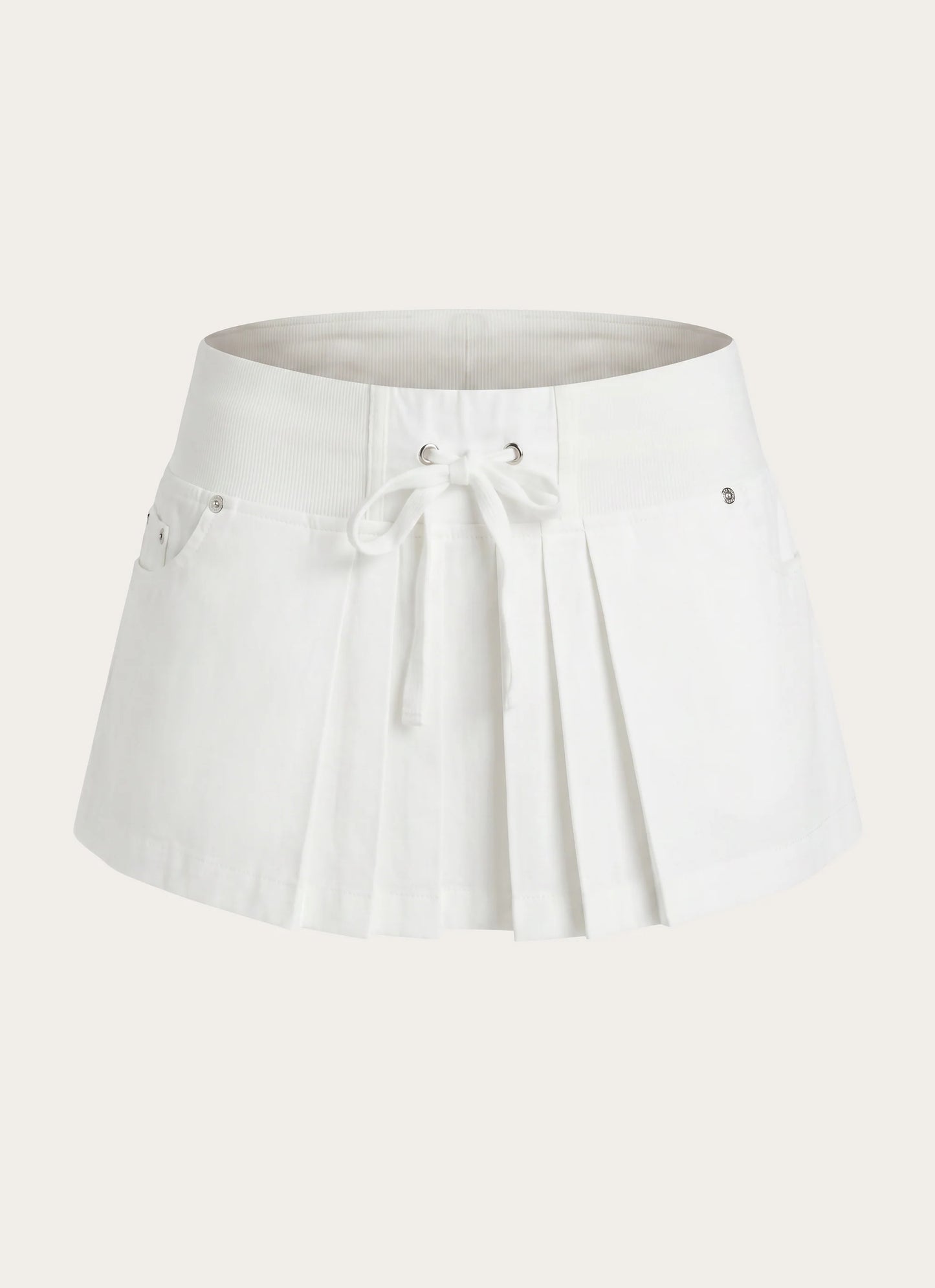 Evrin Cargo Mini Skort - White