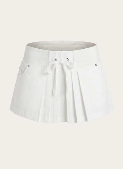 Evrin Cargo Mini Skort - White