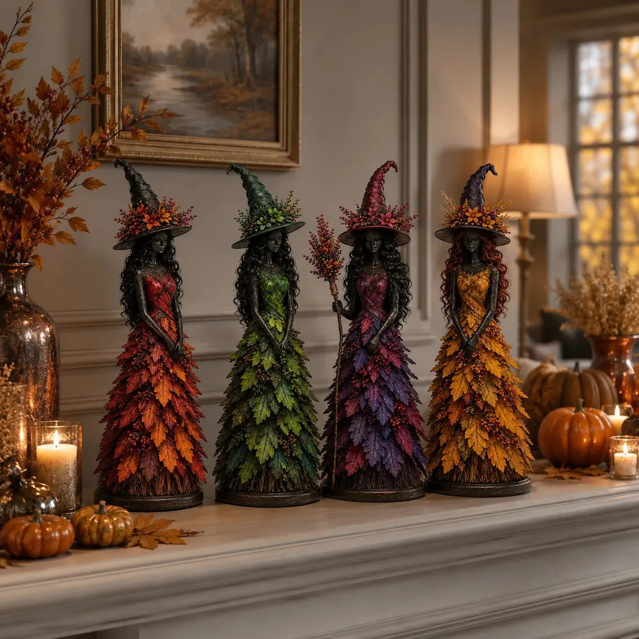 🔥LAST DAY 50% OFF - 🧙‍♀️Enchanted Autumn Witch Figurine(📦Buy 2 Free Shipping)