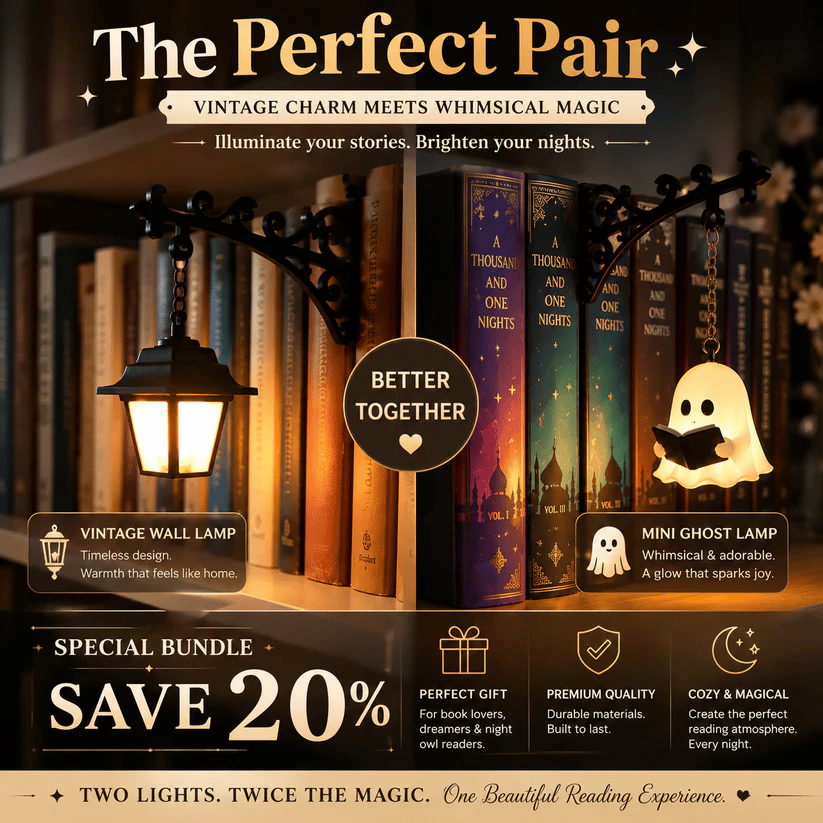👻Halloween | Ghost Bookshelf Lantern for Cozy Reading Corners 📚