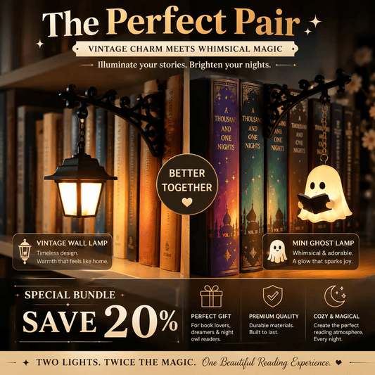 👻Halloween | Ghost Bookshelf Lantern for Cozy Reading Corners 📚