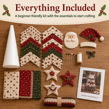 🎄🎅DIY Quilted Santa Christmas Tree Kit🎁
