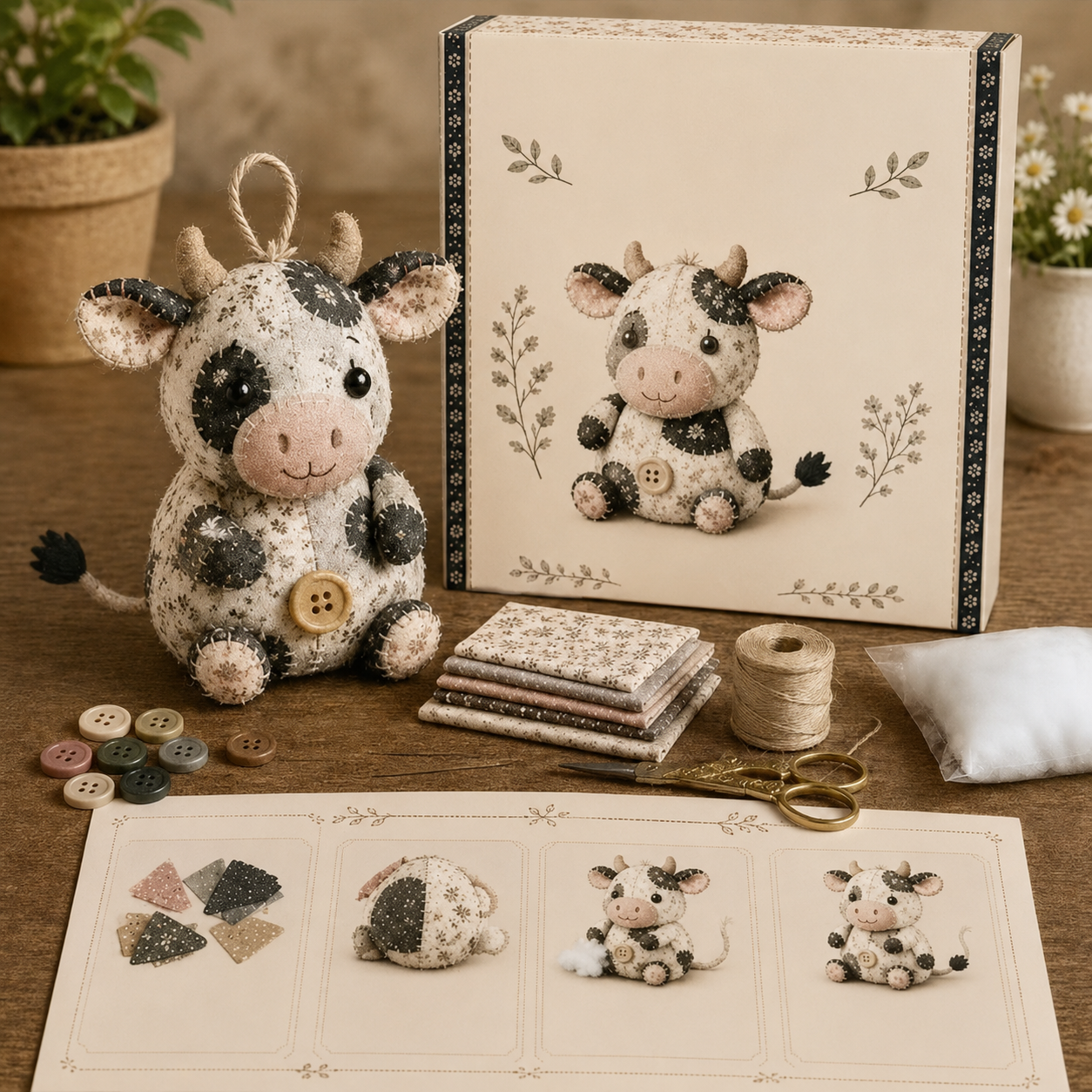 🧵DIY Patchwork Animal Kit – Create Your Own Adorable Animals