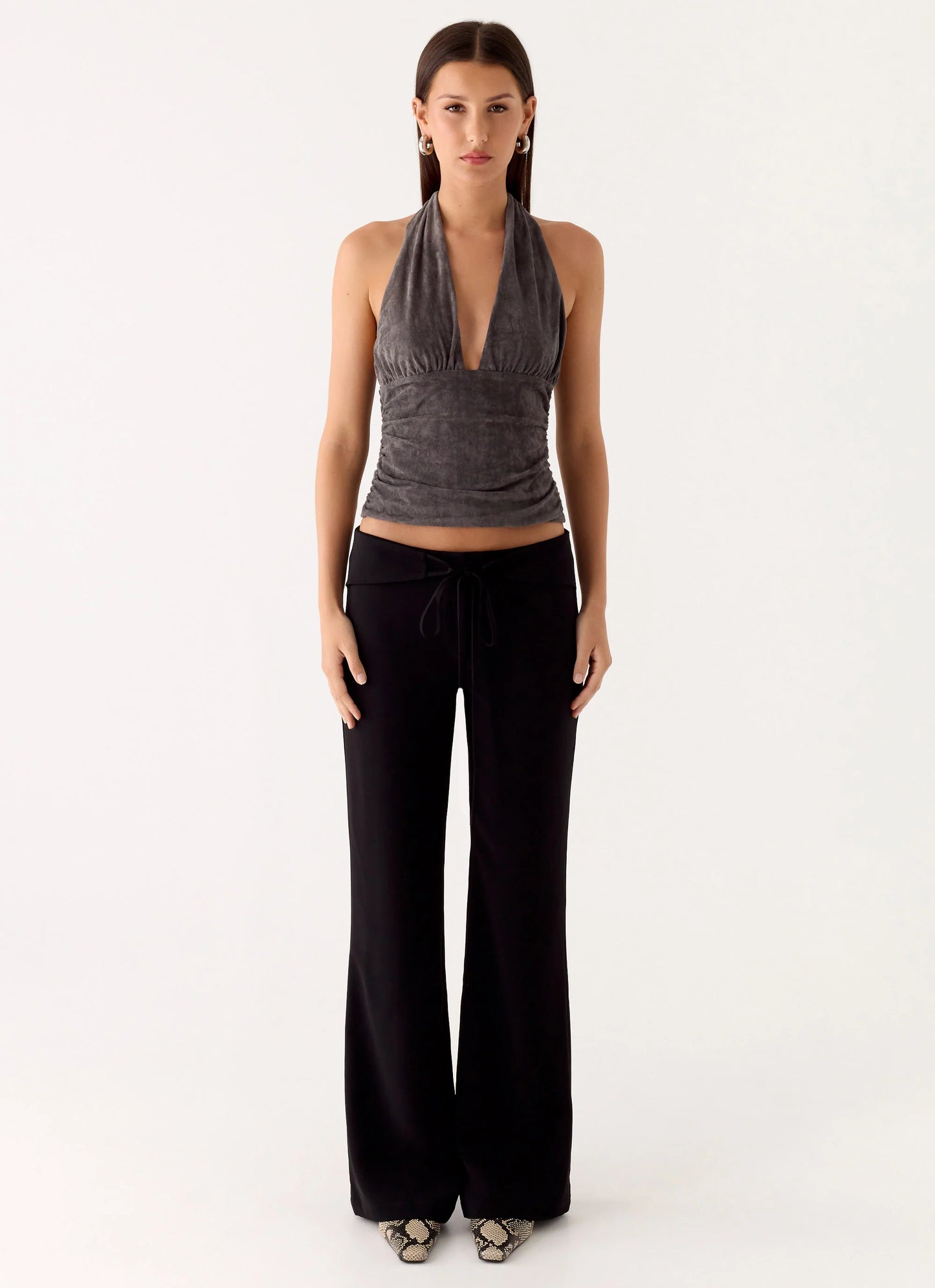 Aylssa Halter Top - Ash
