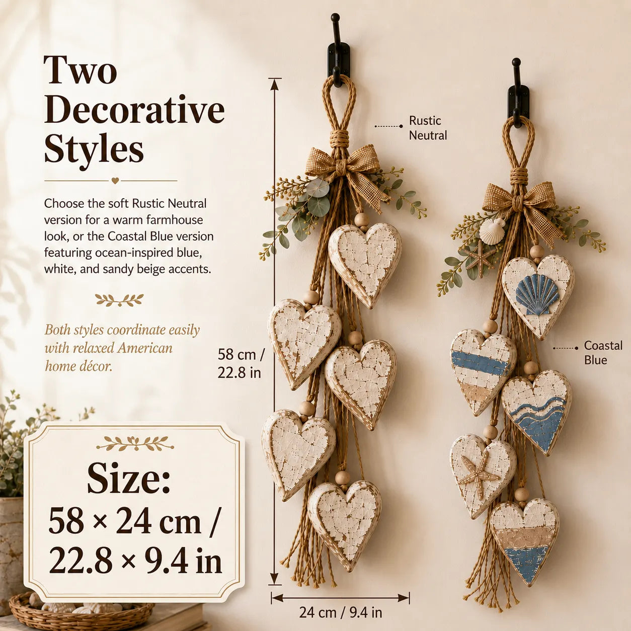 🤎Hanging Heart Wall Decor