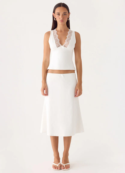 Marquas Midi Skirt - White