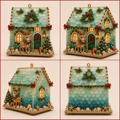 🏡DIY Glowing Coastal Glass-Style Christmas Cottage Kit Collection 💕