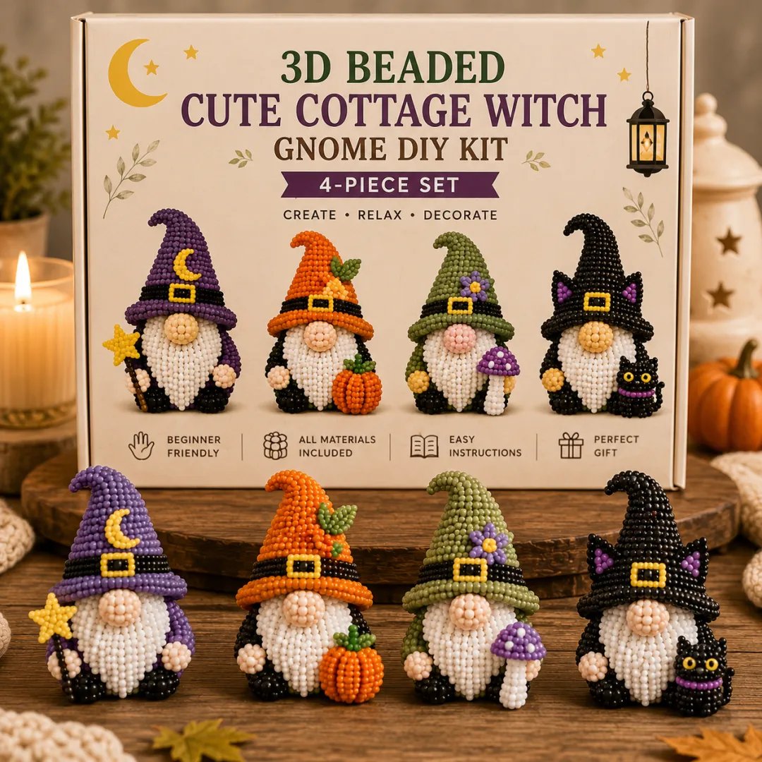 🇺🇸 3D Beaded Patriotic Gnome DIY Kit ✨ Celebrate Freedom With Handmade American Spirit ❤️🤍💙
