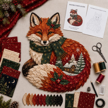 🎄🎅Christmas Woodland Wildlife DIY Patchwork Kit