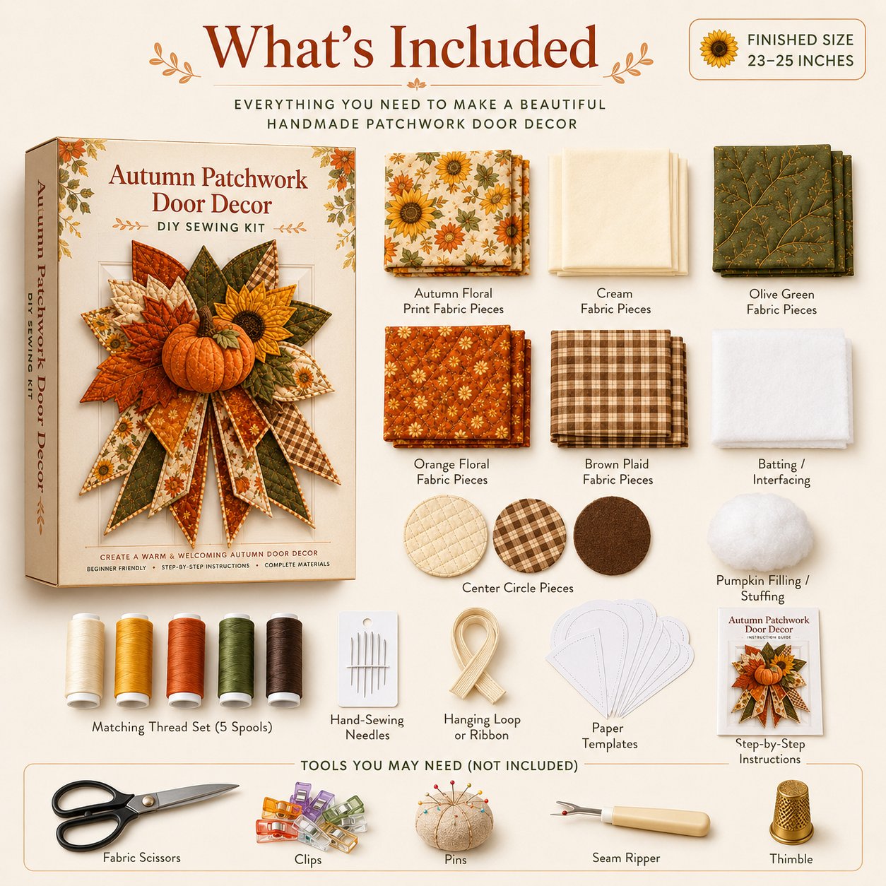 🎃🎀Door Bow DIY Sewing Kit