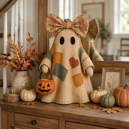 👻Lighted Vintage Patchwork Ghost