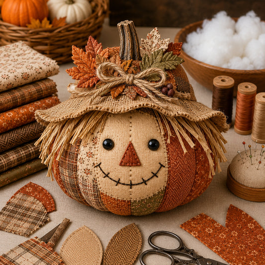 Cozy Harvest Pumpkin Patchwork Kit – DIY Quilted Fall Décor