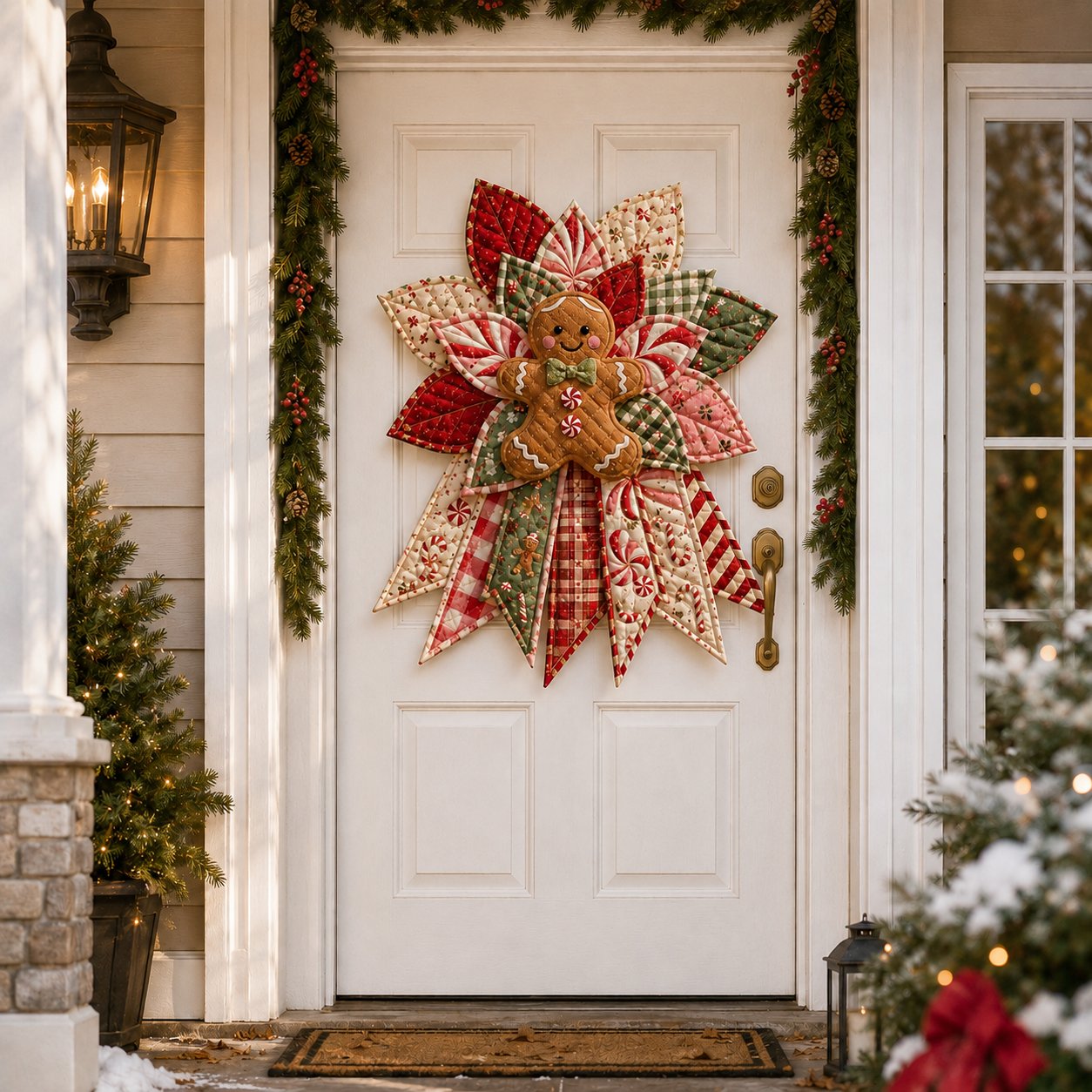 🎉🎄 Festive Quilted Christmas Door Hanging DIY Sewing Kit
