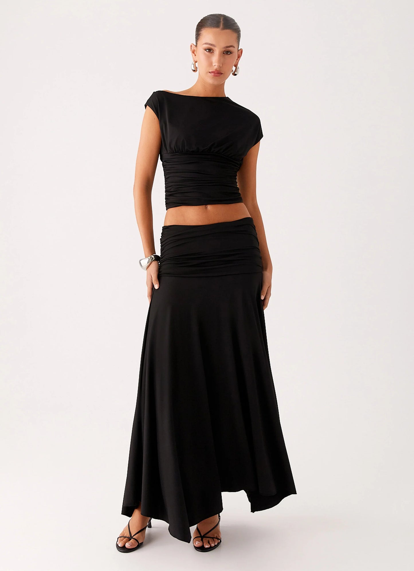 Liana Asymmetrical Top - Black