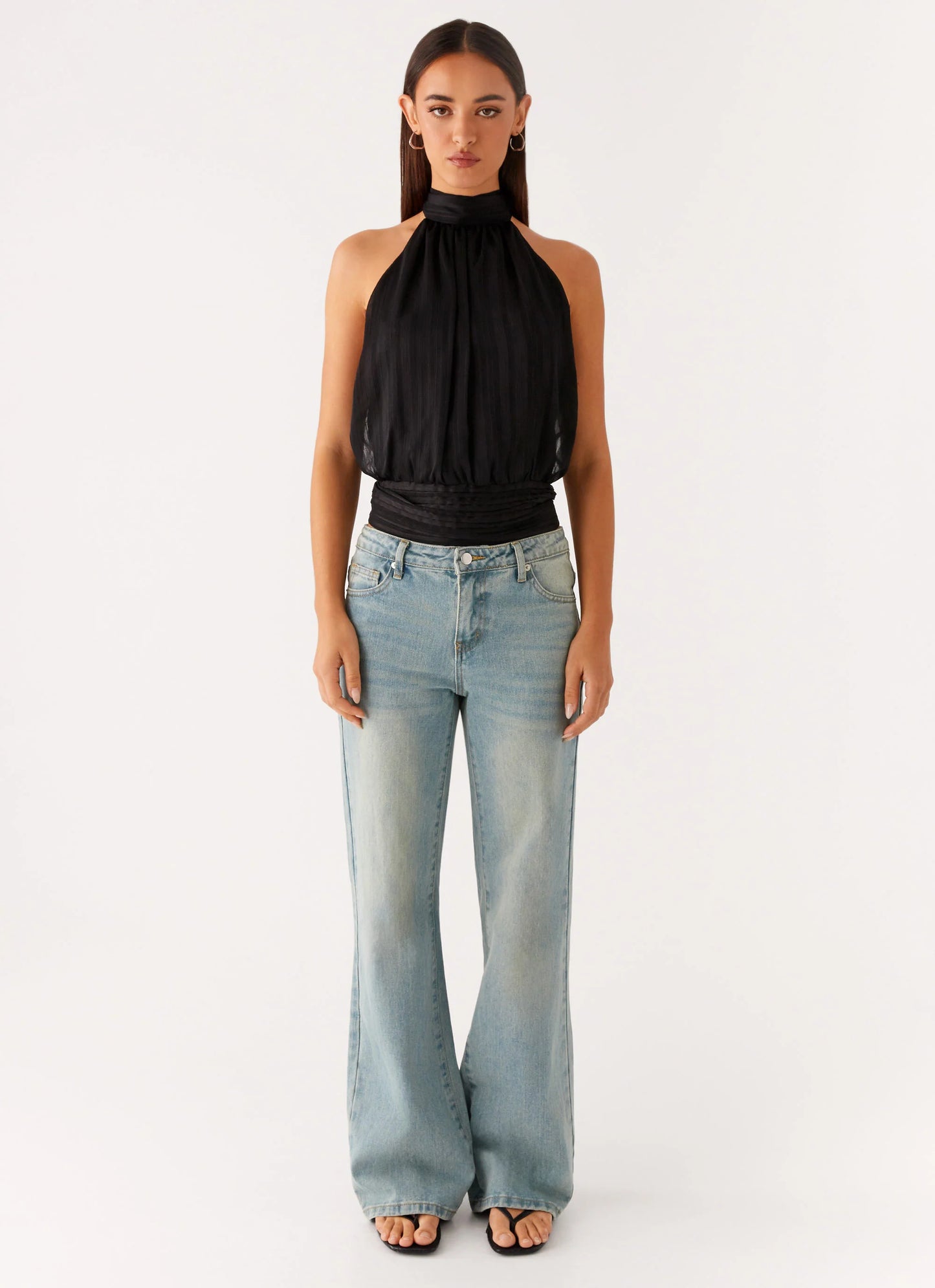 Willow Chiffon Top - Black