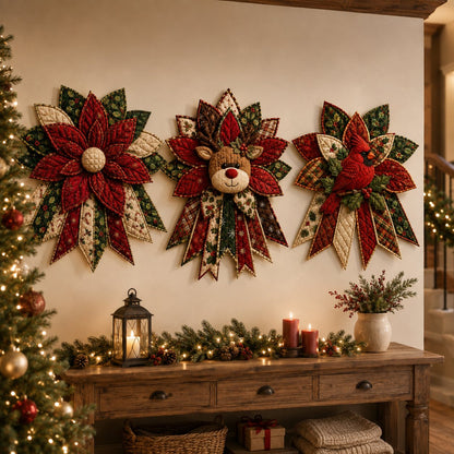 🎉🎄 Festive Quilted Christmas Door Hanging DIY Sewing Kit