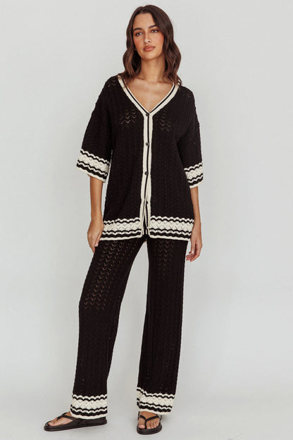 Rhodes Cotton Relaxed Knit Shirt Black