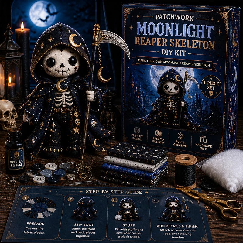 Patchwork Skeleton Witch Girl DIY Kit