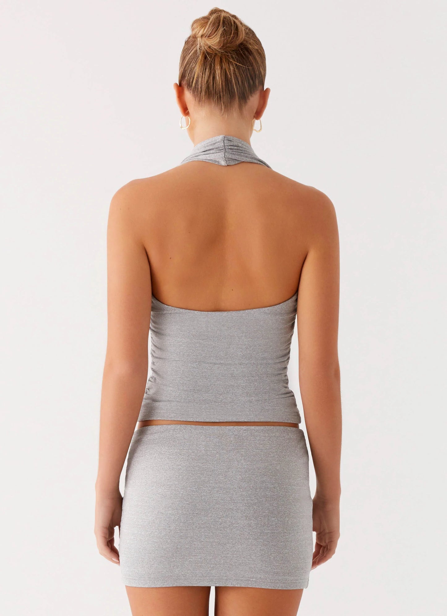 Amia Mini Skirt - Grey Marle