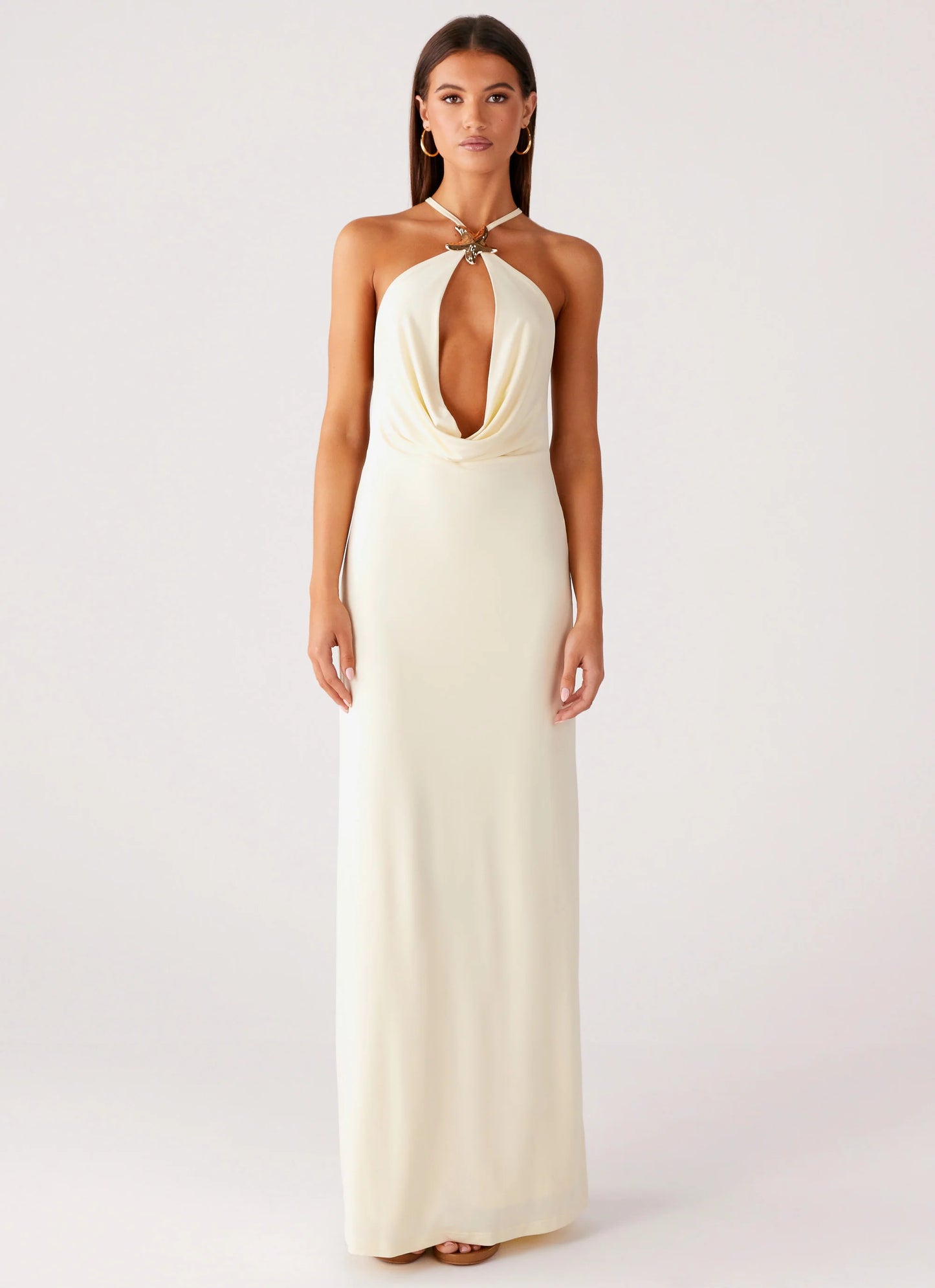 Mistlight Cowl Maxi Dress - Yellow