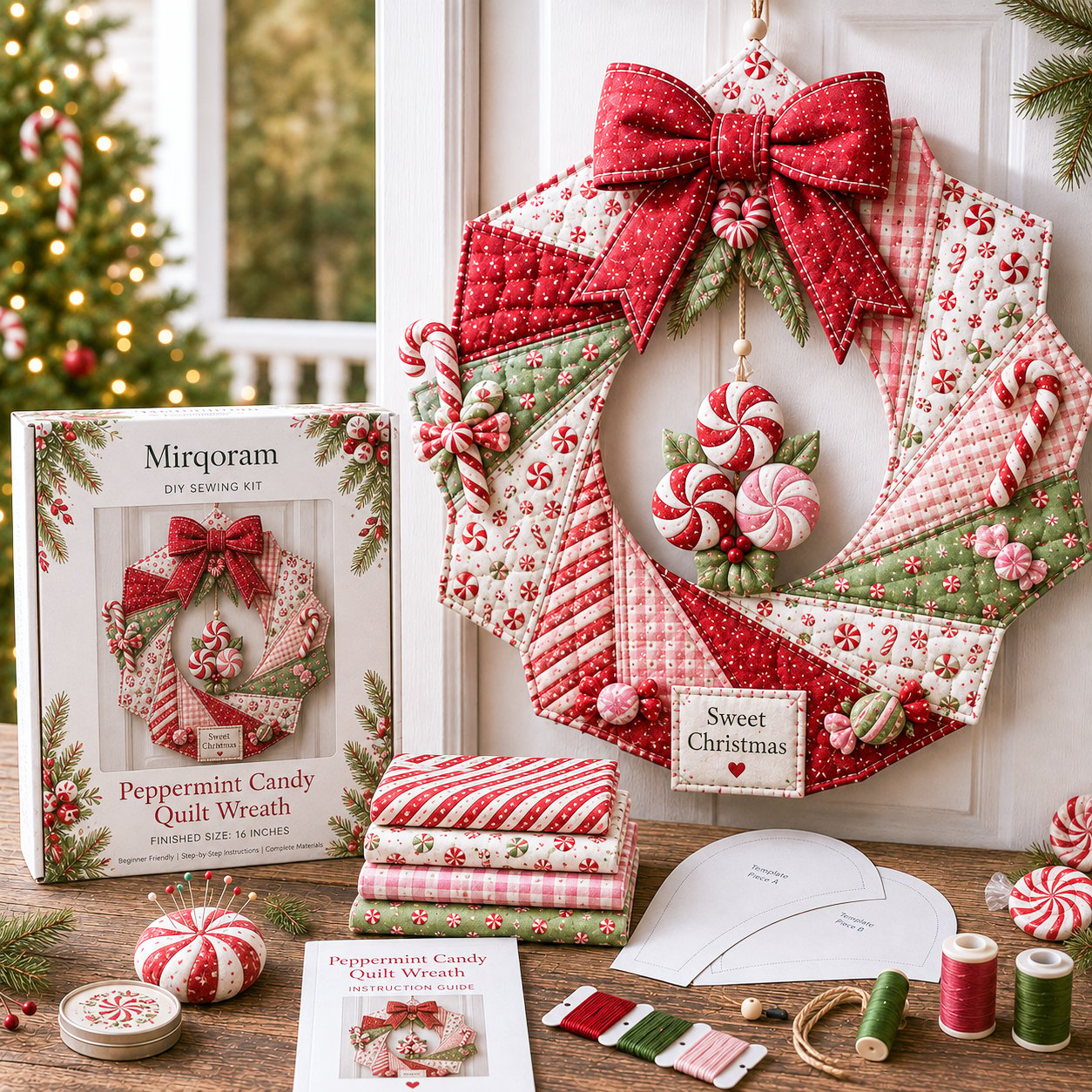 🎄Christmas Fabric Wreath DIY Kit – A Keepsake You’ll Hang with Pride Year After Year💫